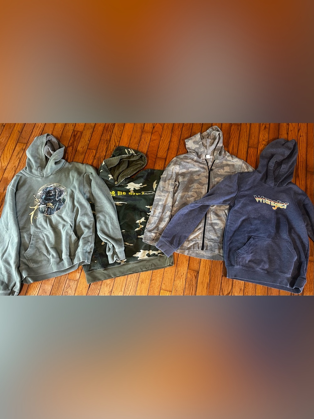 Boys XL Hoodie Lot 4 Realtree Wrangler Old Navy Camo Hunting 14-18